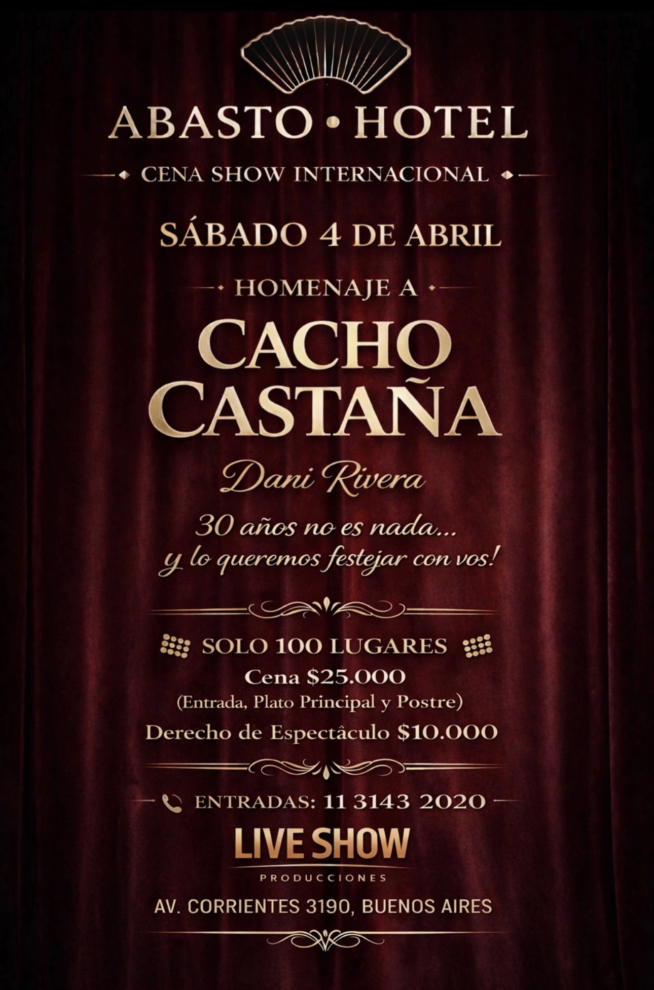 Cena Show en el HOTEL ABASTO